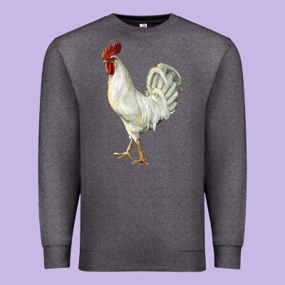 Leghorn Rooster Premium Sweatshirt Designed By Lillyallendesigns