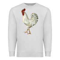 Dove Grey Leghorn Rooster Premium Sweatshirt - LillyAllenDesigns