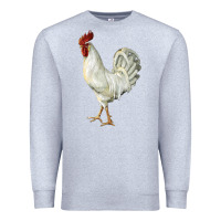 Heather Grey Leghorn Rooster Premium Sweatshirt - LillyAllenDesigns