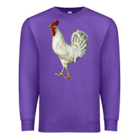 Purple Leghorn Rooster Premium Sweatshirt - LillyAllenDesigns