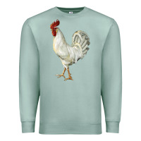 Seafoam Leghorn Rooster Premium Sweatshirt - LillyAllenDesigns