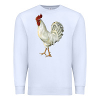 White Leghorn Rooster Premium Sweatshirt - LillyAllenDesigns
