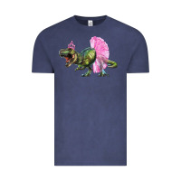 Vintage Denim balerina t rex dinosaur with tutu Vintage Tee - RanaPortraitStore