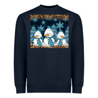 Navy snowman winter Heavyweight Sweatshirt - RanaPortraitStore