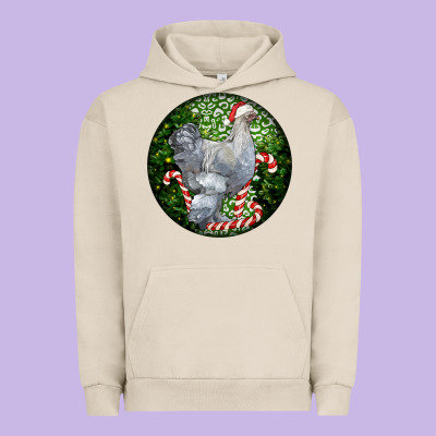 Brahma Chicken Christmas Urban Hoodie Designed By Lillyallendesigns