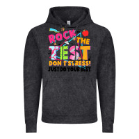 Vintage Black rock the test don't stress! just do your best Vintage Hoodie - JahusDesignShop