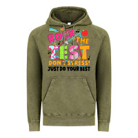 Vintage Olive rock the test don't stress! just do your best Vintage Hoodie - JahusDesignShop