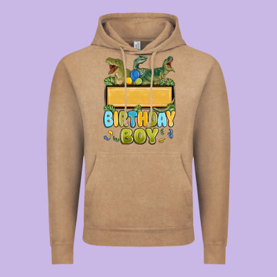 Vintage Hoodie customized dinosaur birthday boy