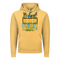 Vintage Mustard customized dinosaur birthday boy Vintage Hoodie - MaliasSmallBusiness