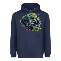 Navy Sea Coral Heavyweight Hoodie - LillyAllenDesigns