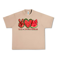 Burro peace love watermelon Urban Heavy Tee - texasbilliewilder