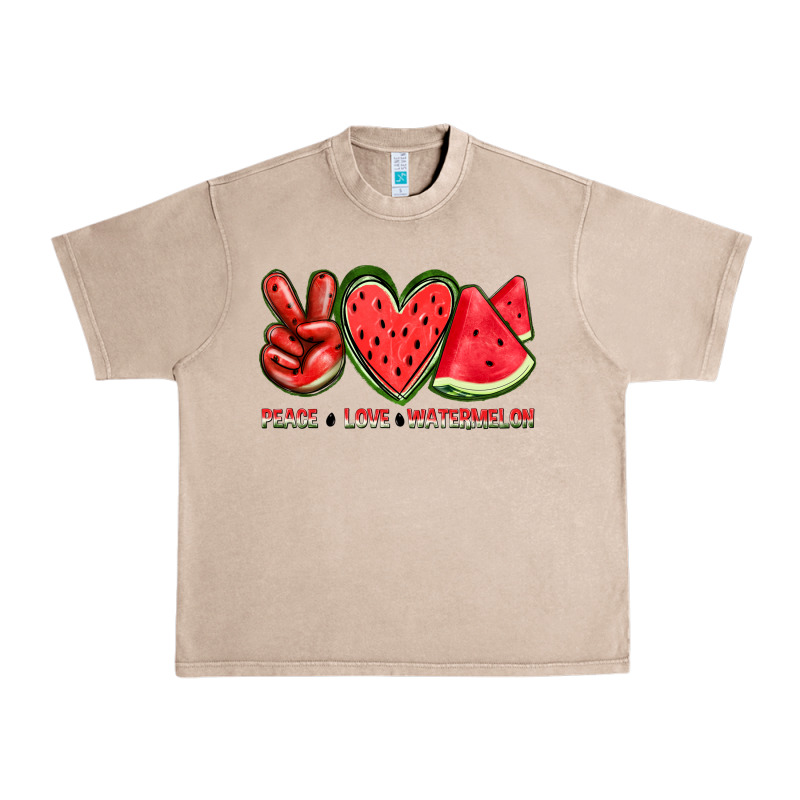 Peace Love Watermelon Urban Heavy Tee by texasbilliewilder | Teevron