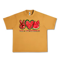 Peanut Butter peace love watermelon Urban Heavy Tee - texasbilliewilder