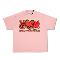 Salmon peace love watermelon Urban Heavy Tee - texasbilliewilder