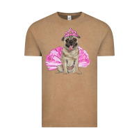Vintage Coffee balerina pug with tutu Vintage Tee - RanaPortraitStore