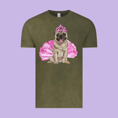 Vintage Tee balerina pug with tutu