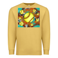 Antique Gold softball cowhide turquoise glitter tumbler Premium Sweatshirt - Jasminsmagicworld