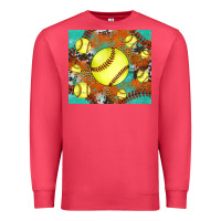 Cardinal softball cowhide turquoise glitter tumbler Premium Sweatshirt - Jasminsmagicworld