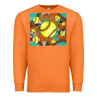 Carrot softball cowhide turquoise glitter tumbler Premium Sweatshirt - Jasminsmagicworld