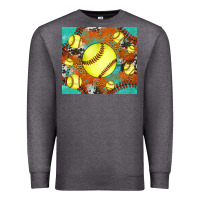 Charcoal Heather softball cowhide turquoise glitter tumbler Premium Sweatshirt - Jasminsmagicworld