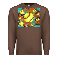 Chestnut softball cowhide turquoise glitter tumbler Premium Sweatshirt - Jasminsmagicworld