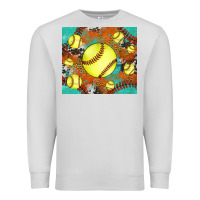 Softball Cowhide Turquoise Glitter Tumbler Premium Sweatshirt | Teevron