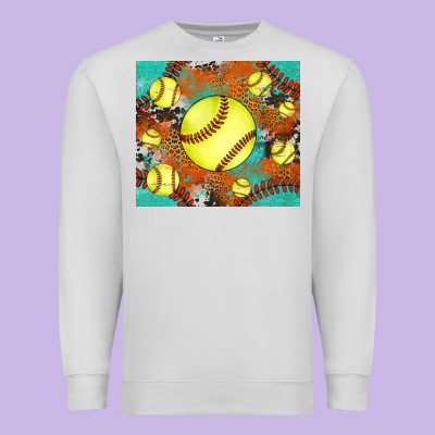 Softball Cowhide Turquoise Glitter Tumbler Premium Sweatshirt Designed By Jasminsmagicworld