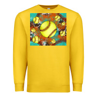 Lemon softball cowhide turquoise glitter tumbler Premium Sweatshirt - Jasminsmagicworld
