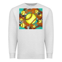 Oatmeal Heather softball cowhide turquoise glitter tumbler Premium Sweatshirt - Jasminsmagicworld