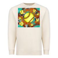 Sandshell softball cowhide turquoise glitter tumbler Premium Sweatshirt - Jasminsmagicworld