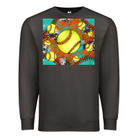 Smoke softball cowhide turquoise glitter tumbler Premium Sweatshirt - Jasminsmagicworld