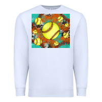 White softball cowhide turquoise glitter tumbler Premium Sweatshirt - Jasminsmagicworld
