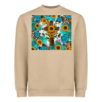 Mushroom sunflower cross cowhide gemstones Heavyweight Sweatshirt - RanaPortraitStore