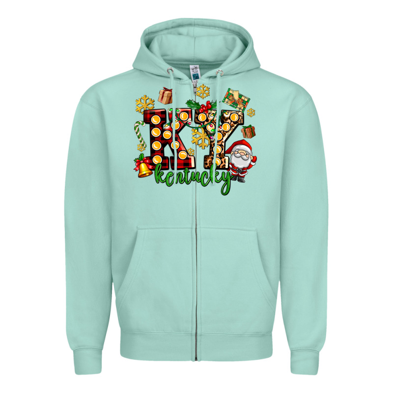 Ky Kentucky Christmas Zipper Hoodie by AdoDesignShop | Teevron