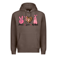 Coffee peace love ballet Premium Hoodie - NancyCooperArtShop