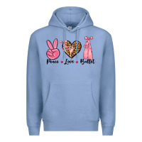 Colony Blue peace love ballet Premium Hoodie - NancyCooperArtShop