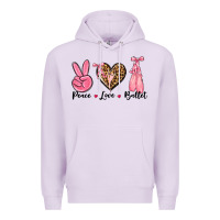 Lilac peace love ballet Premium Hoodie - NancyCooperArtShop