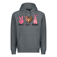 Rock peace love ballet Premium Hoodie - NancyCooperArtShop