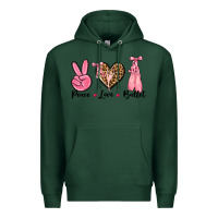 Sports Green peace love ballet Premium Hoodie - NancyCooperArtShop