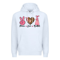 White peace love ballet Premium Hoodie - NancyCooperArtShop