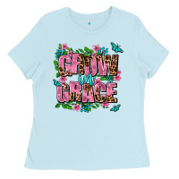 Baby Blue grow in grace Ladies Tee - AdoDesignShop