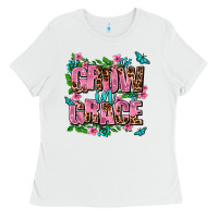 White grow in grace Ladies Tee - AdoDesignShop