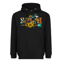Black western faith arrow sunflowers Heavyweight Hoodie - BarkalooDesign