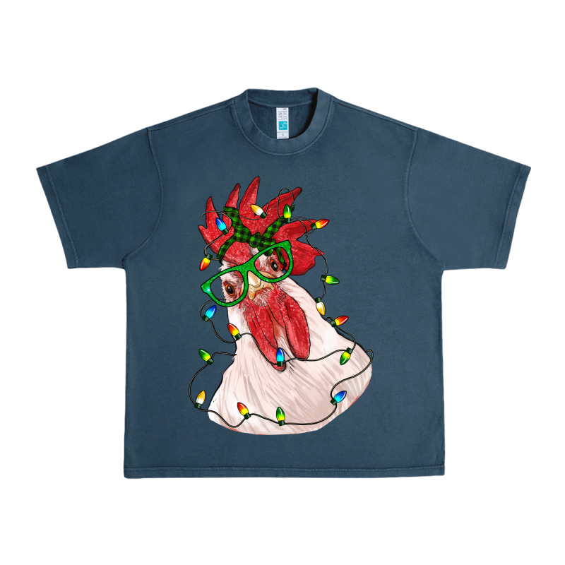 Christmas Rooster With Lights Urban Heavy Tee by RanaPortraitStore | Teevron
