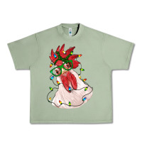 Oil Green christmas rooster with lights Urban Heavy Tee - RanaPortraitStore