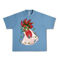 Pebble Blue christmas rooster with lights Urban Heavy Tee - RanaPortraitStore