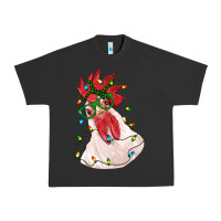 Pigment Black christmas rooster with lights Urban Heavy Tee - RanaPortraitStore