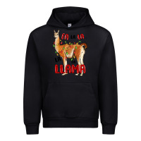 Black christmas llama Urban Hoodie - LillyAllenDesigns
