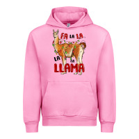 Fuchsia Pink christmas llama Urban Hoodie - LillyAllenDesigns