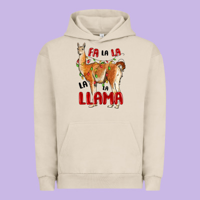 Christmas Llama Urban Hoodie Designed By Lillyallendesigns